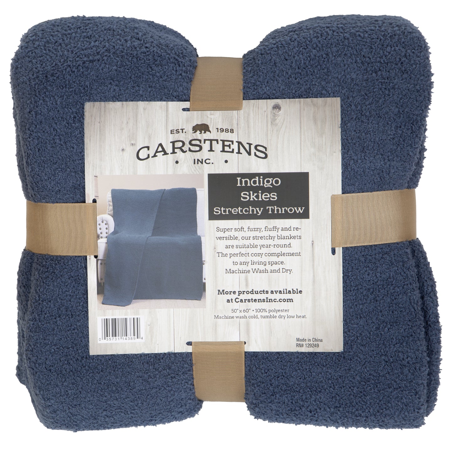Indigo Skies Stretchy Throw Blanket