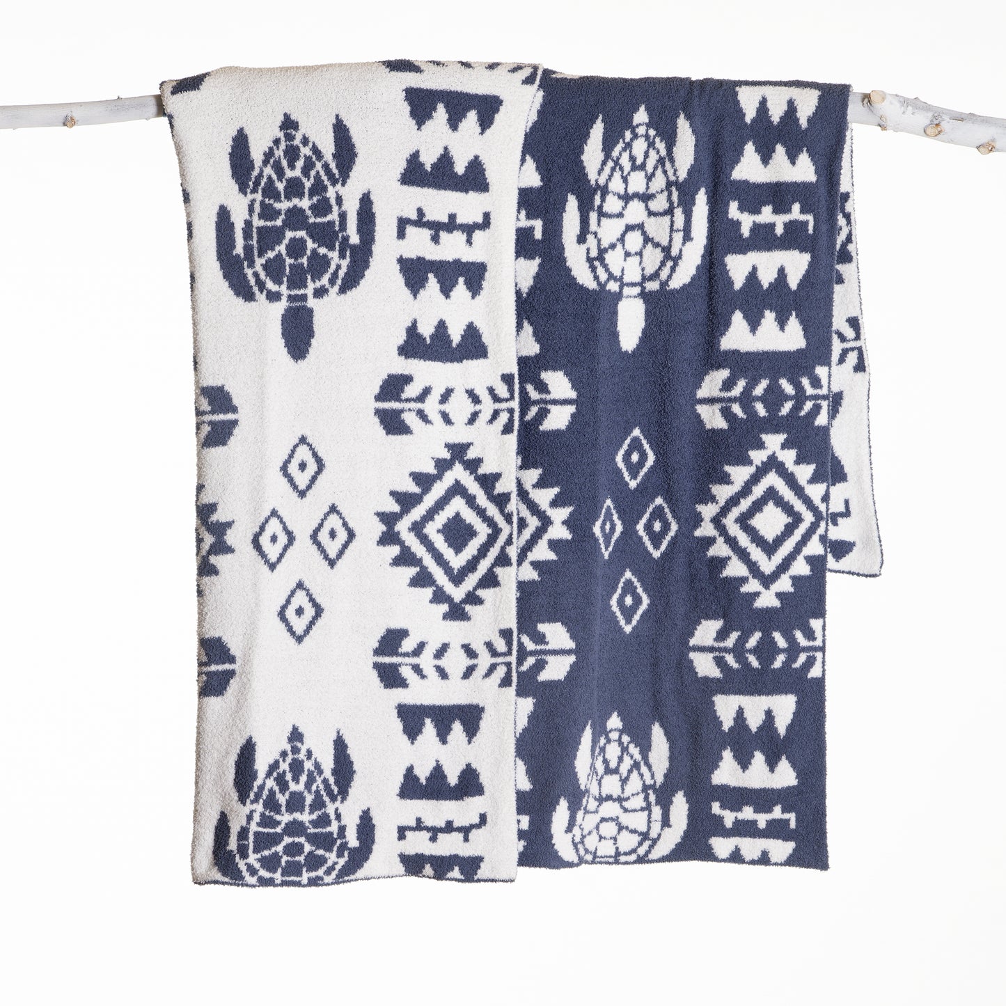 Pacific Blue Stretchy Throw Blanket
