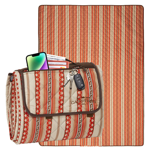 Chinlee Printed Stripe Picnic Blanket