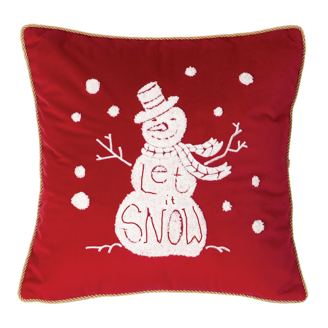 Let is Snow Snowman Pillow