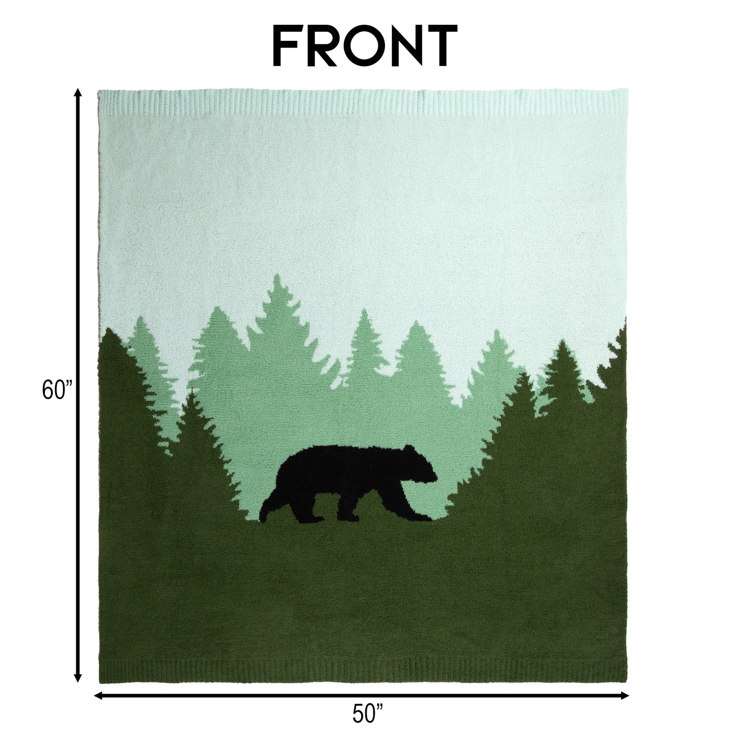 Smoky Mountain Bear Stretchy Throw Blanket