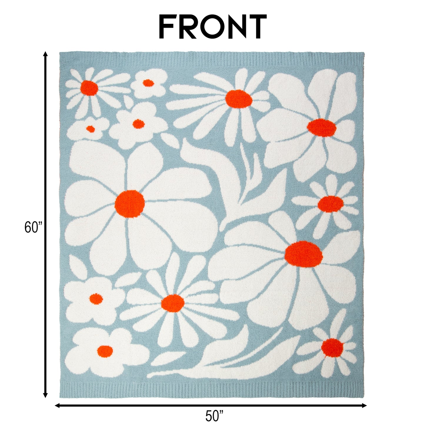 Blossom Blues Stretchy Throw Blanket
