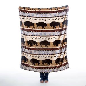 Buffalo Stripe Travel Blanket