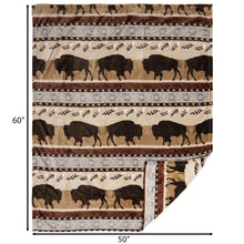 Load image into Gallery viewer, Buffalo Stripe Travel Blanket