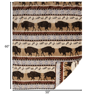 Buffalo Stripe Travel Blanket