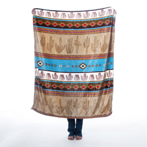 Cactus Stripe Travel Blanket