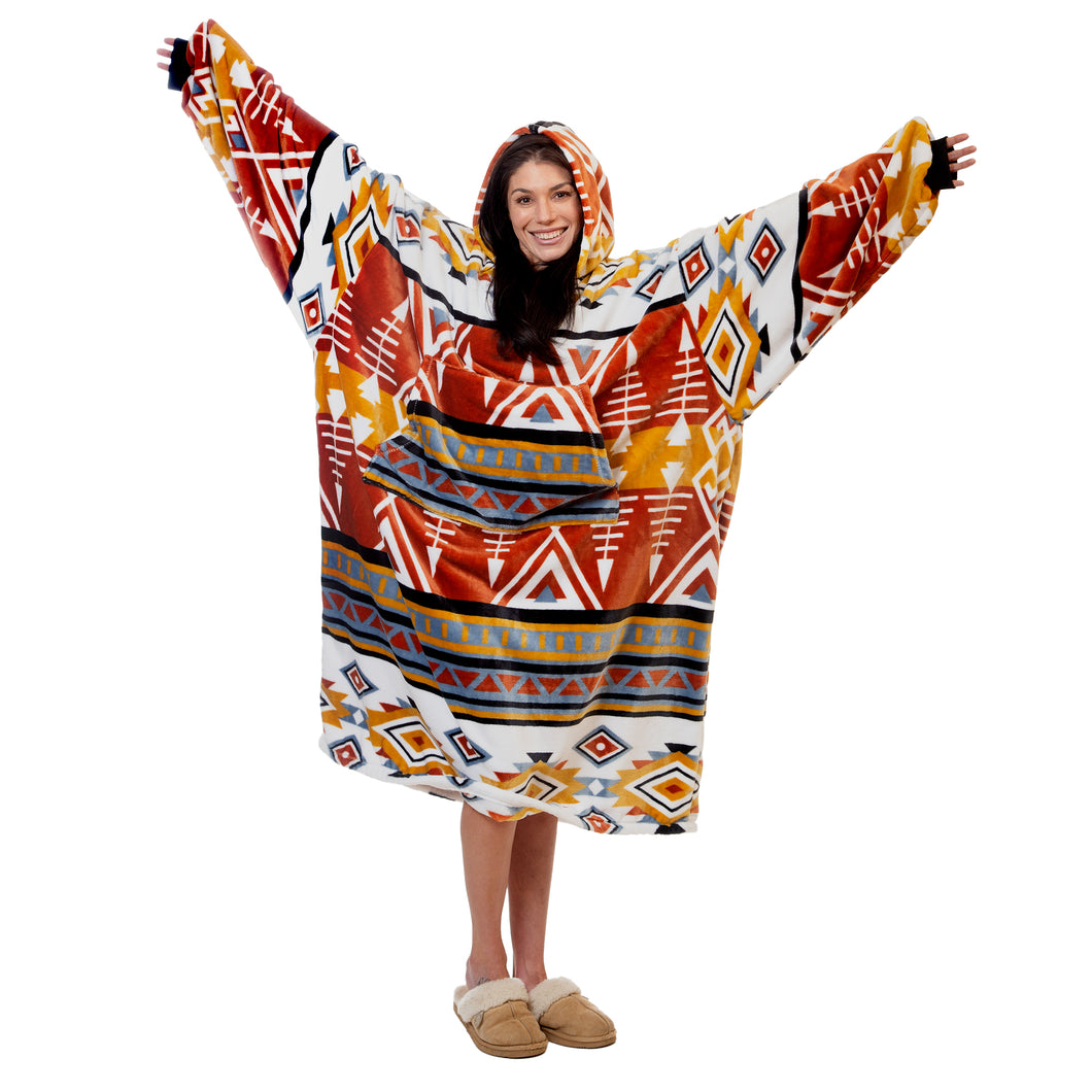 Arrowhead Earth Hooded Blanket