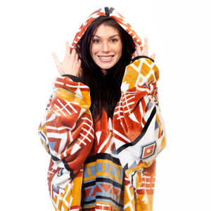 Arrowhead Earth Hooded Blanket