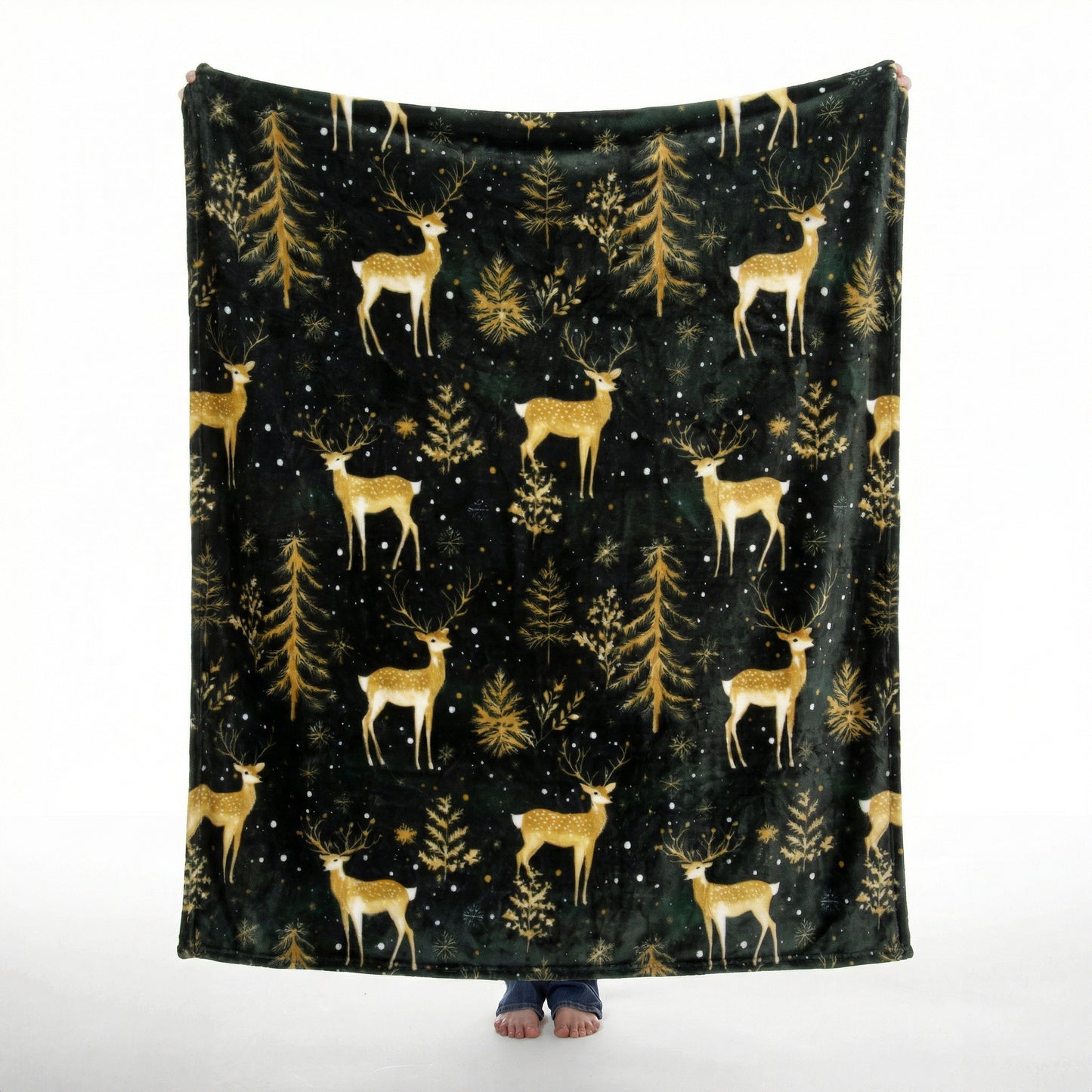 Green & Gold Travel Blanket