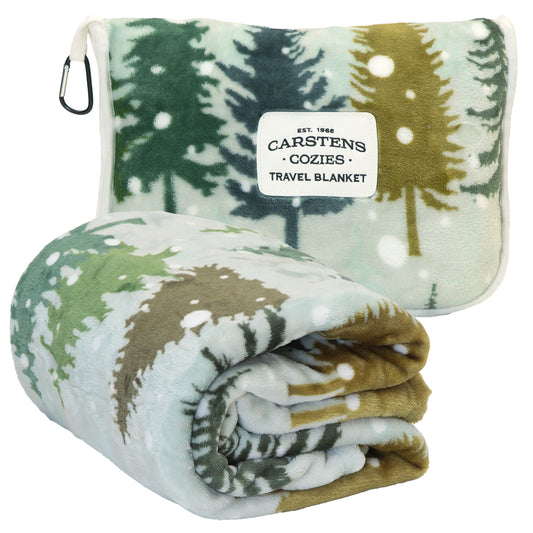 Snowflake Forest Travel Blanket