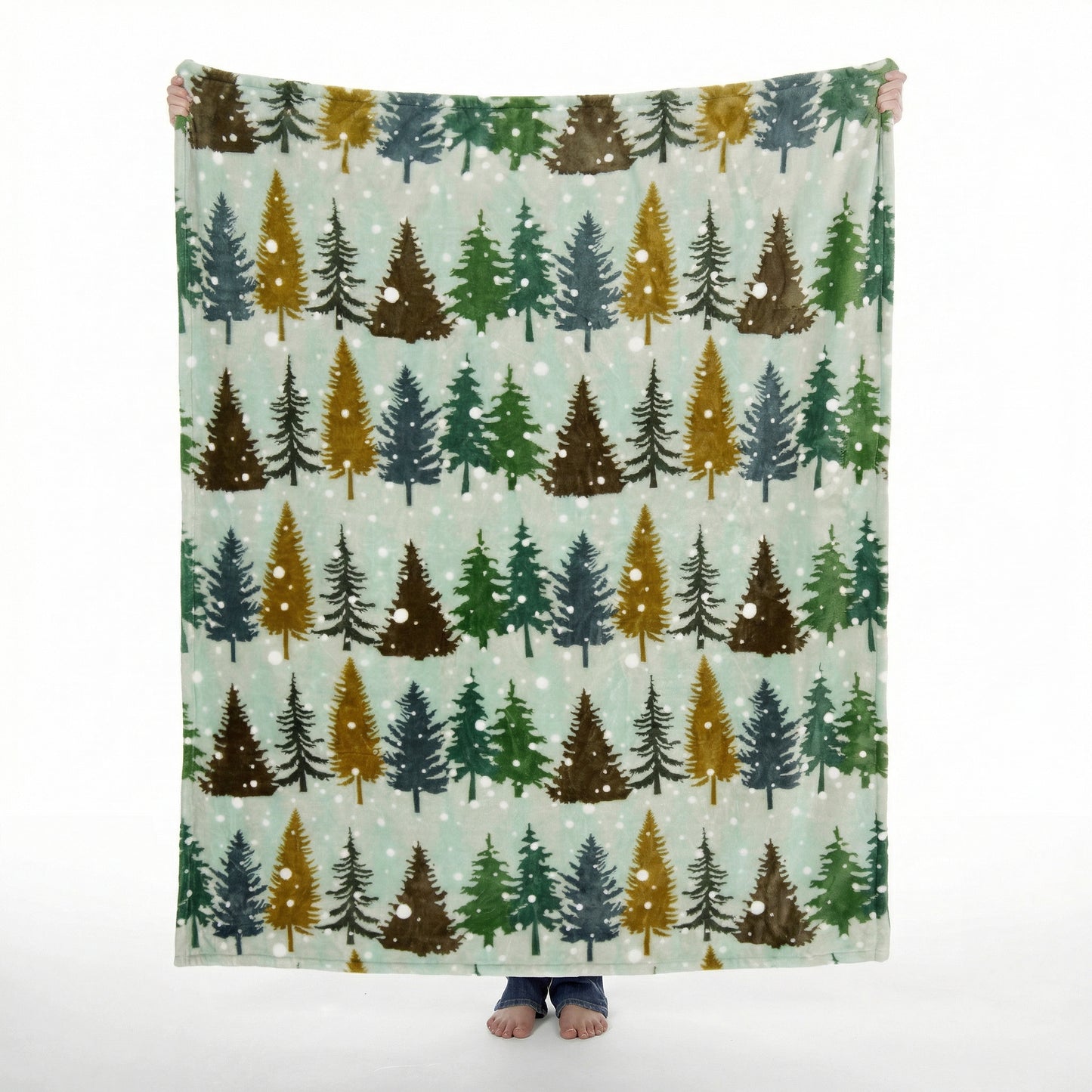 Snowflake Forest Travel Blanket