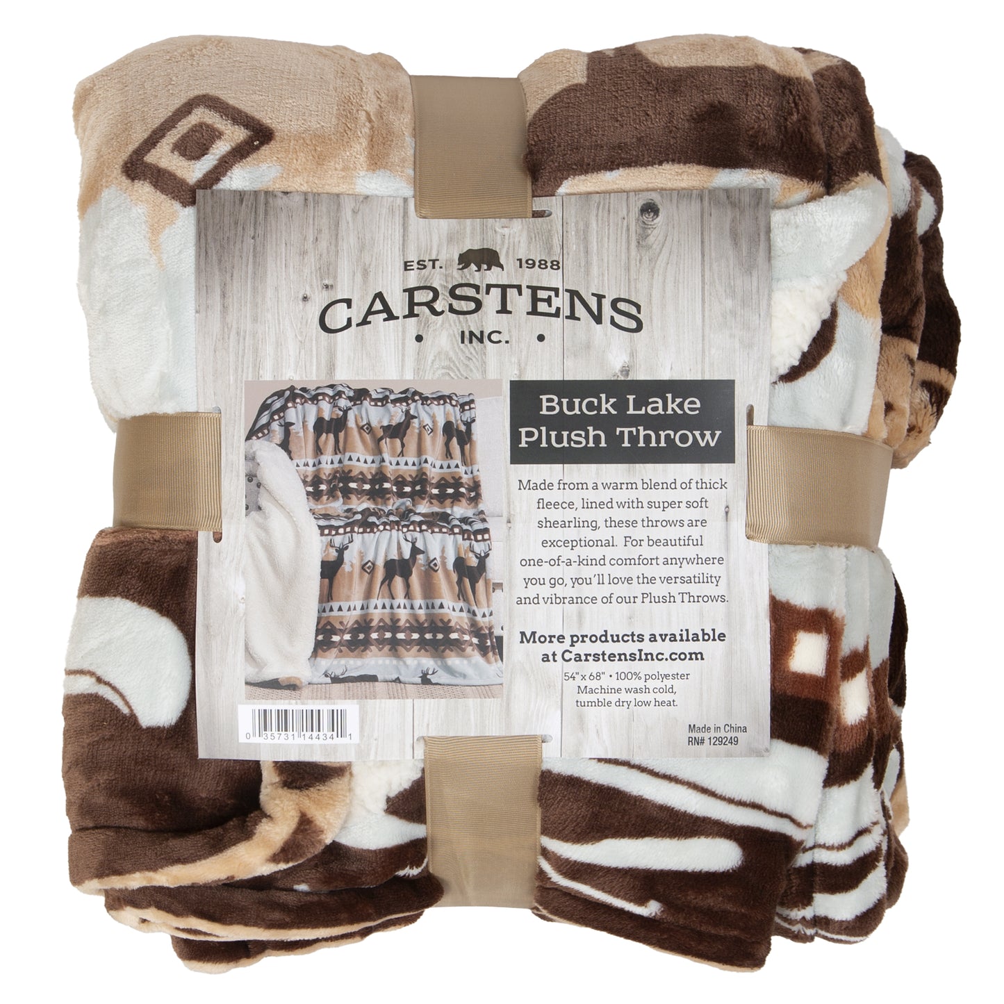 Buck Lake Plush Sherpa Throw Blanket