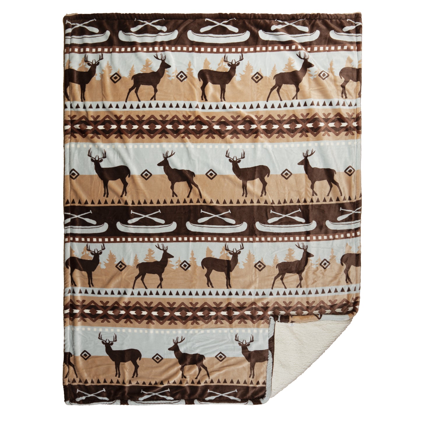 Buck Lake Plush Sherpa Throw Blanket