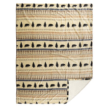 Load image into Gallery viewer, Scandinavian Bear Sherpa Throw Blanket