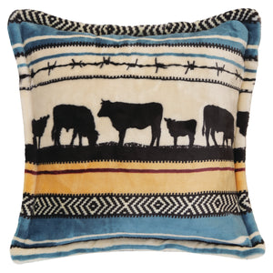 Morning On the Farm Plush Sherpa Pillow