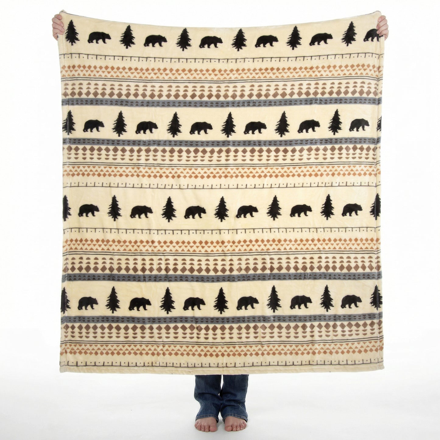 Scandinavian Bear Travel Blanket