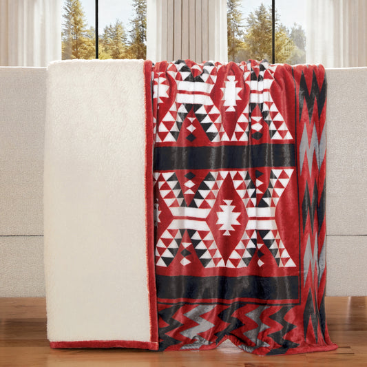 Utah Plush Sherpa Throw