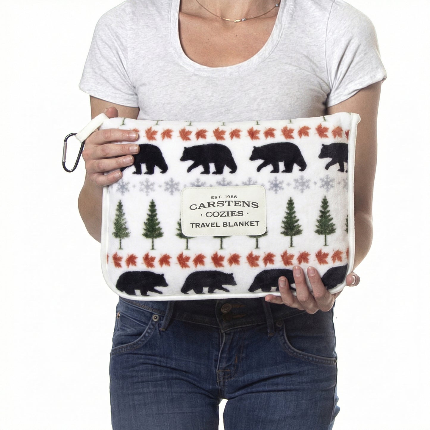 Evergreen Bear Travel Blanket