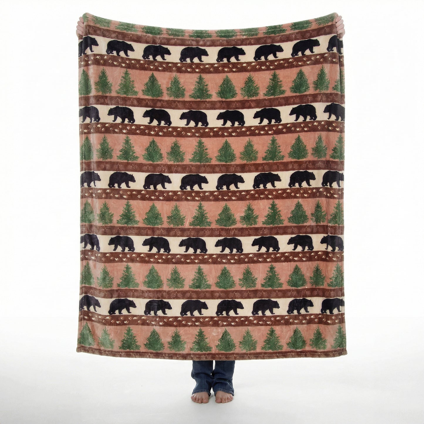 Prints and Pinecones Travel Blanket