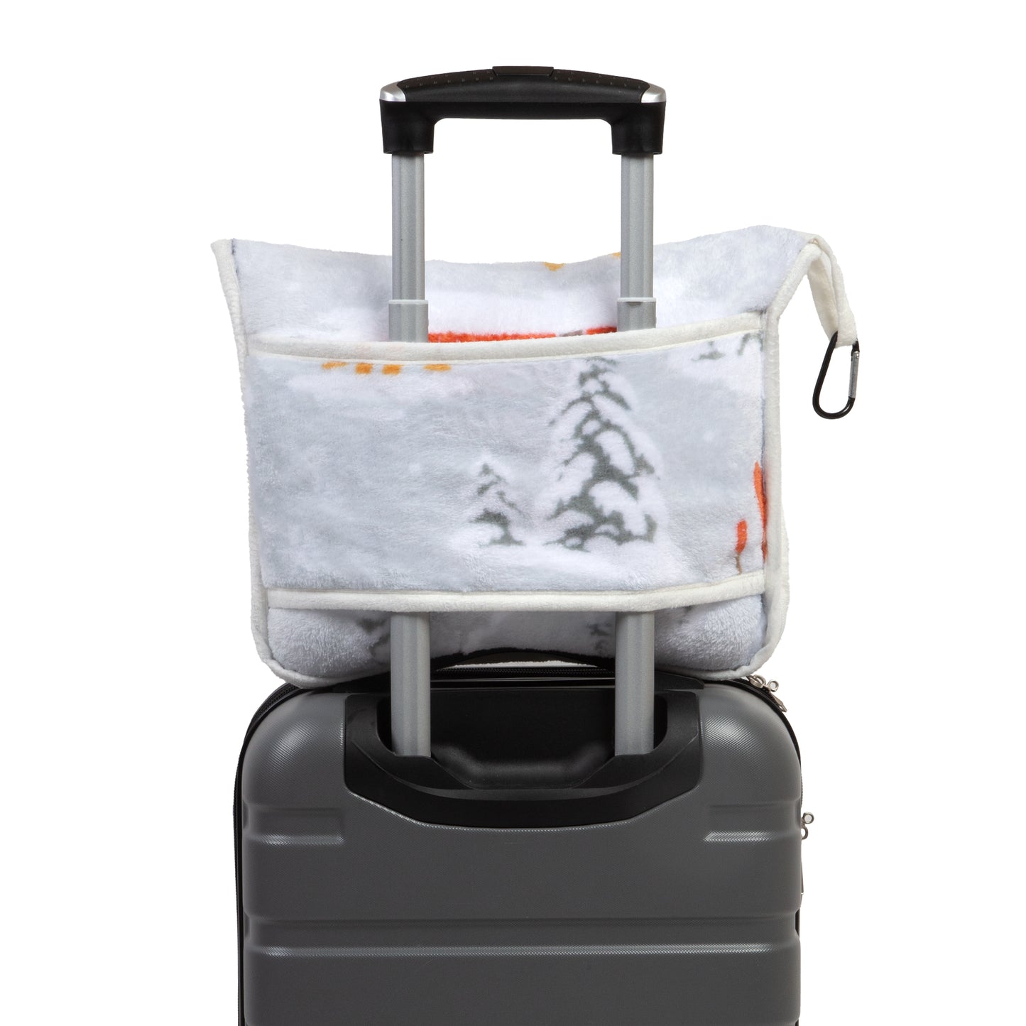 Snowy Cabin Travel Blanket