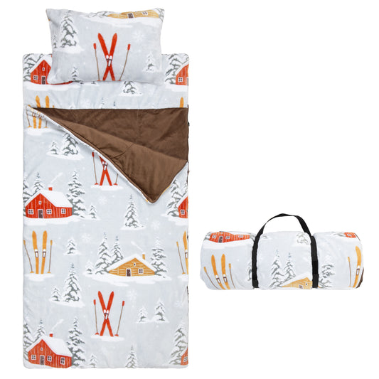 Snowy Cabin Slumber Bag