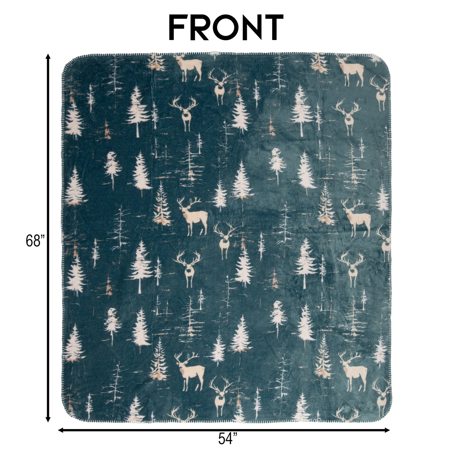 Deer Stand Reversible Plush Throw