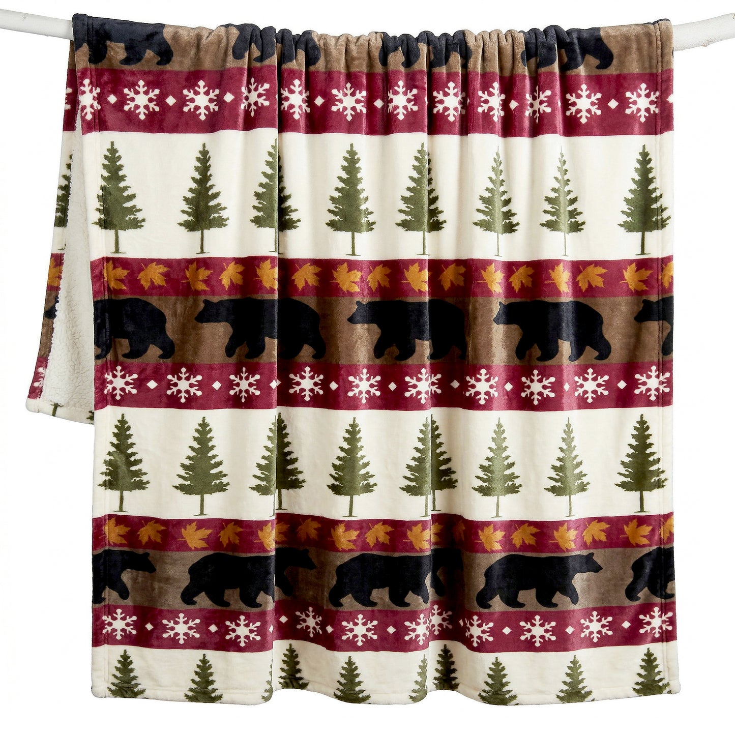 Tall Pine Plush Sherpa Throw