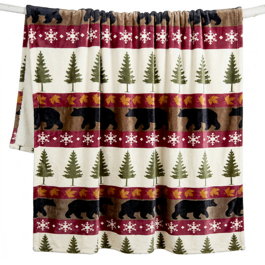 Tall Pine Plush Sherpa Throw