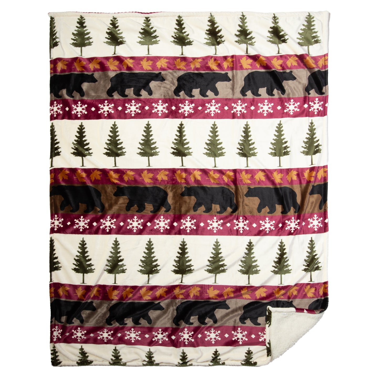 Tall Pine Plush Sherpa Throw