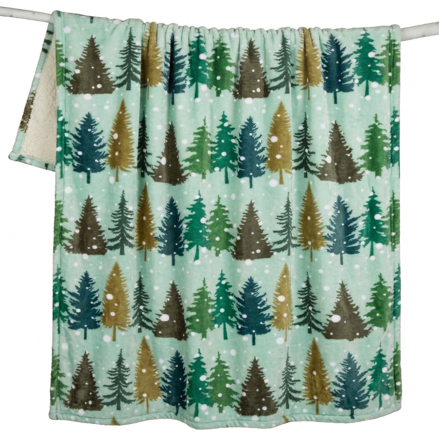 Snowflake Sherpa Throw Blanket