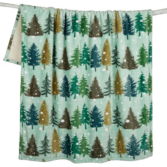 Snowflake Sherpa Throw Blanket