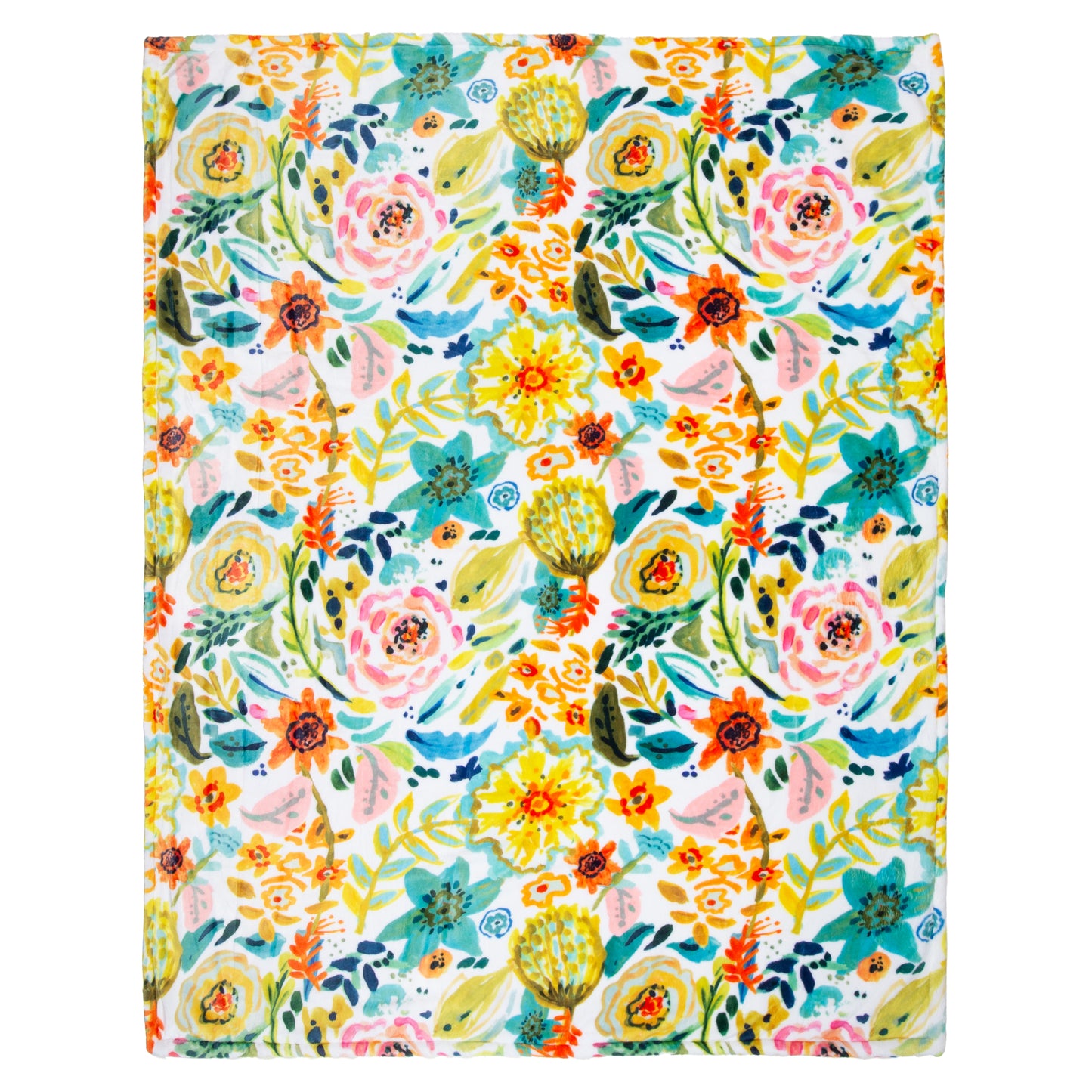 Field of Flowers Plush Sherpa Throw