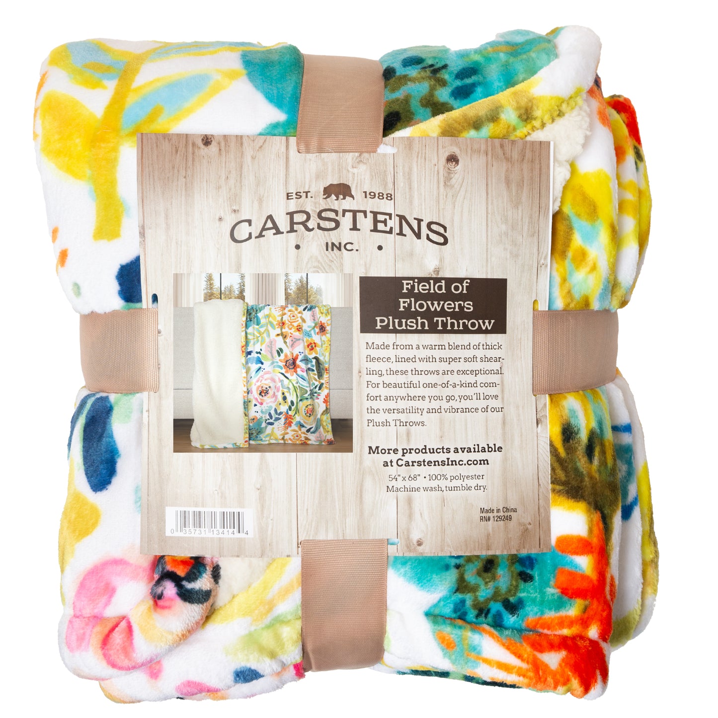 Field of Flowers Plush Sherpa Throw