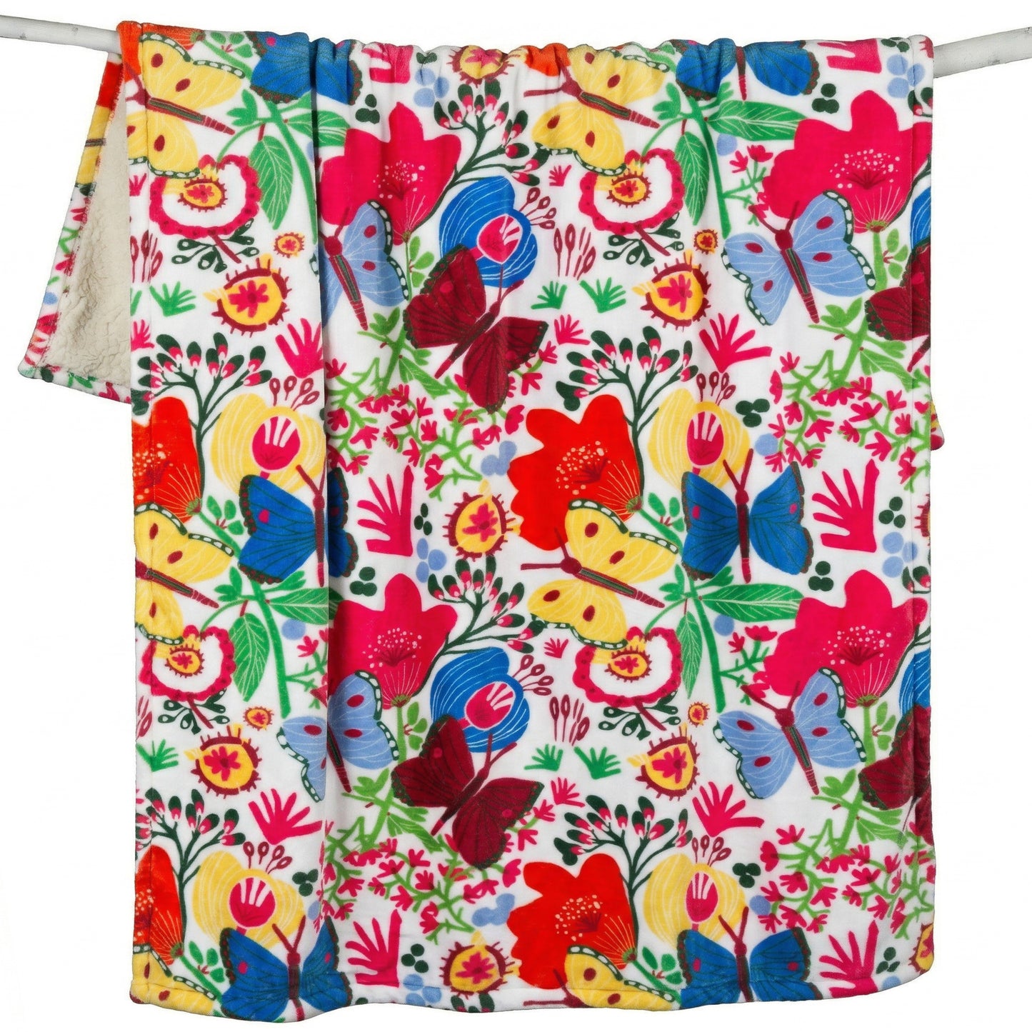 Butterfly Plush Sherpa Throw