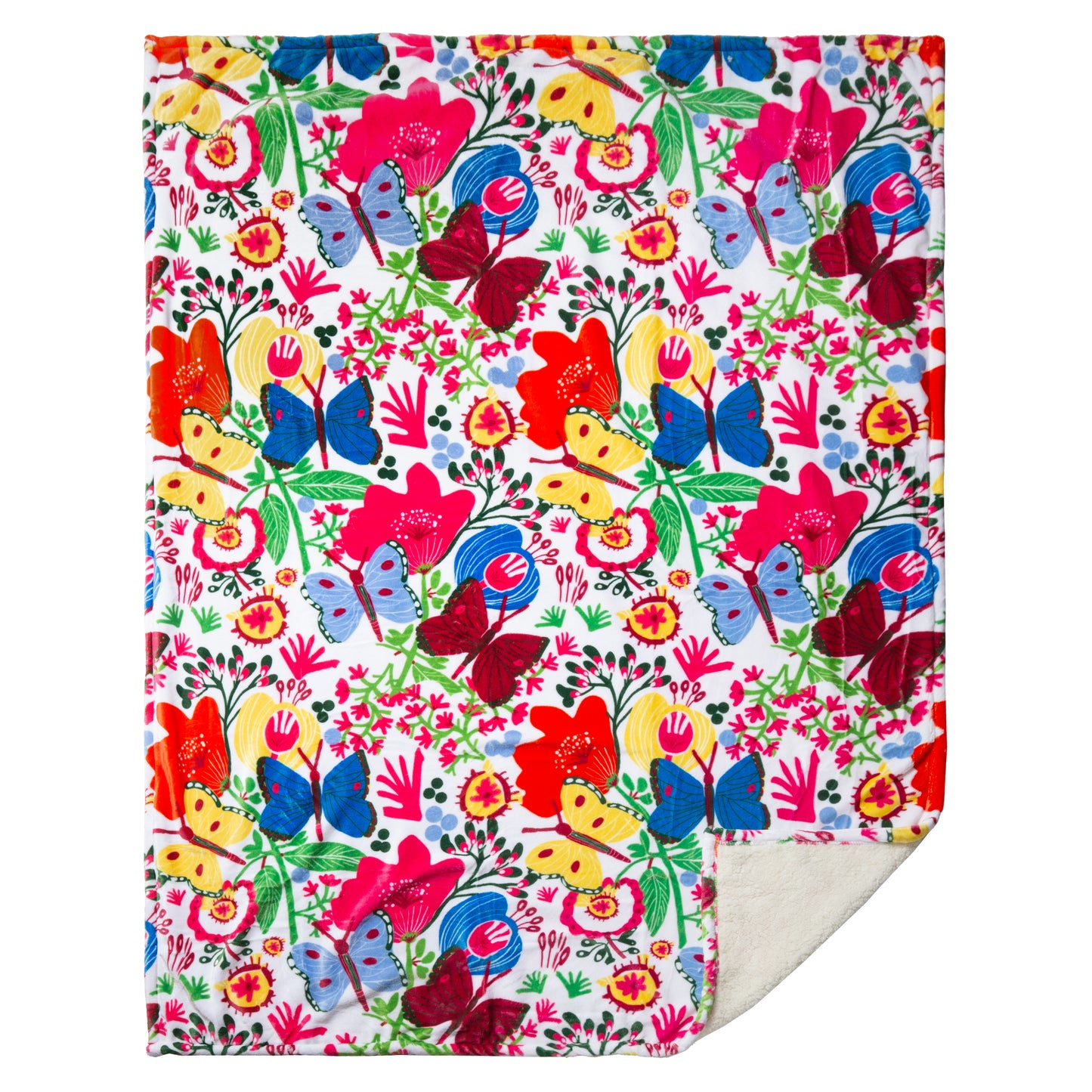 Butterfly Plush Sherpa Throw