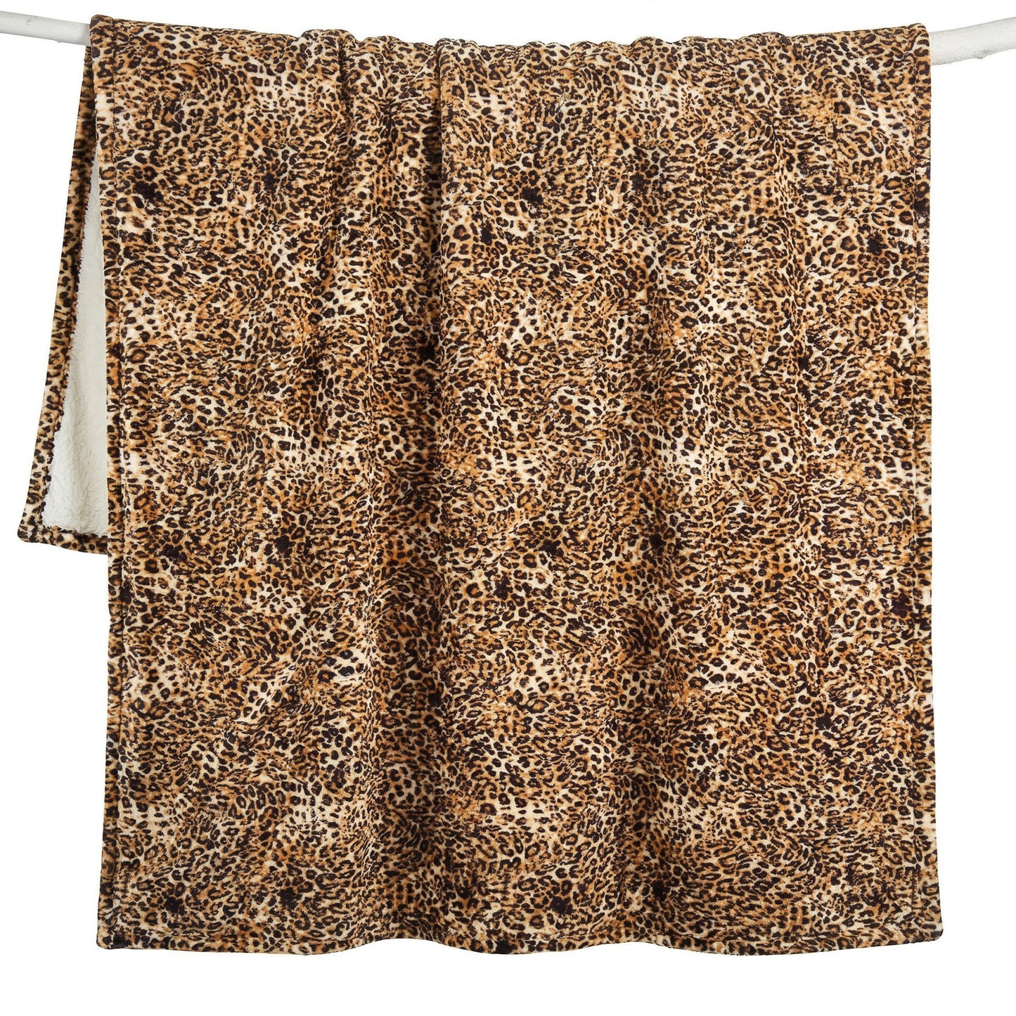 Leopard Plush Sherpa Throw