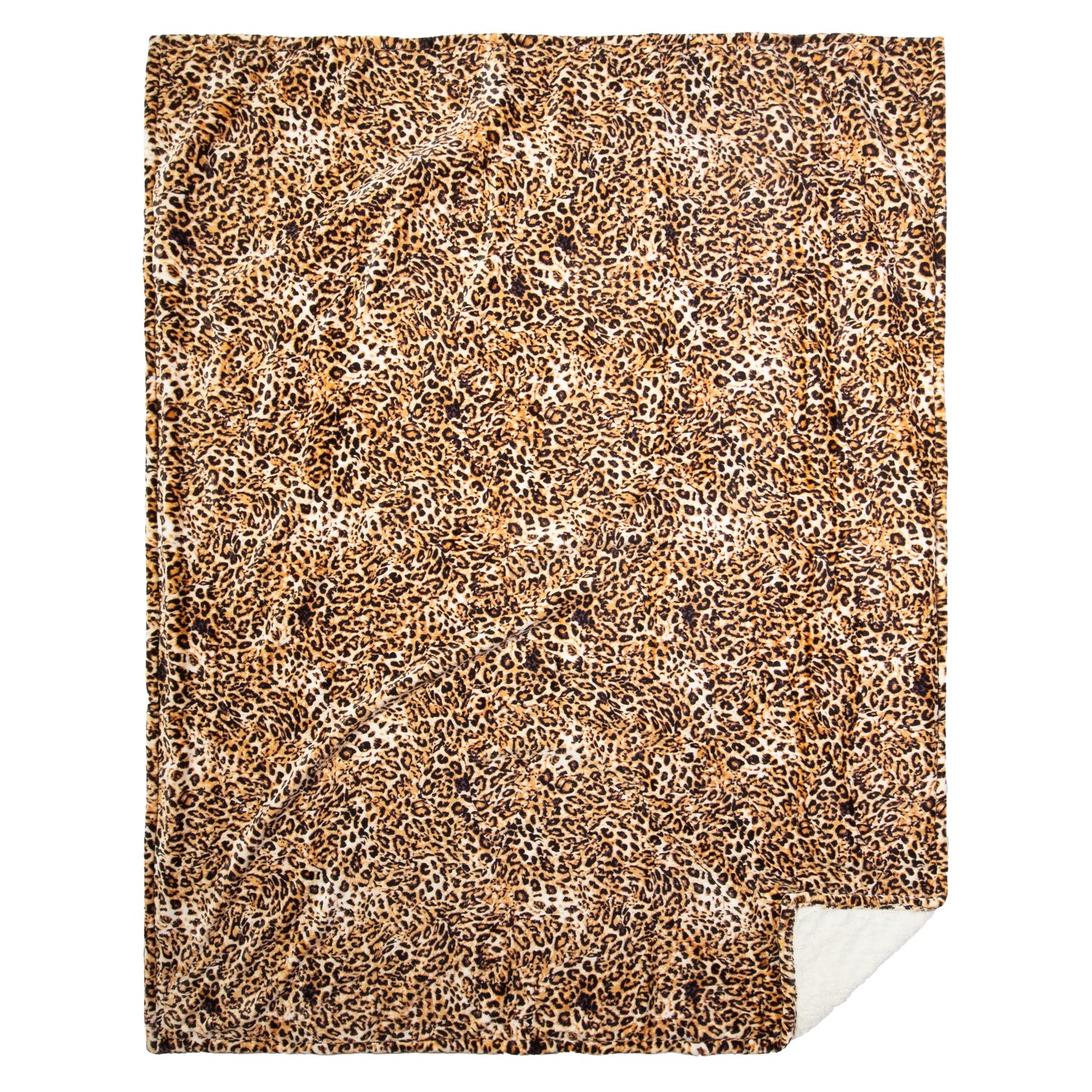 Leopard Plush Sherpa Throw