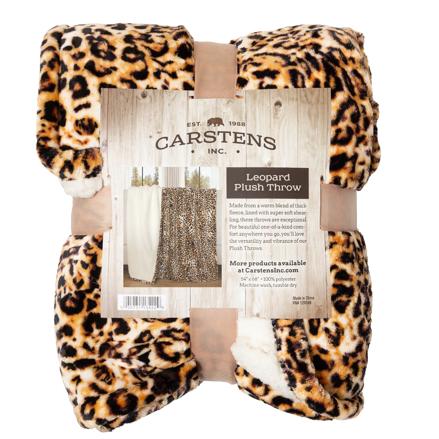 Leopard Plush Sherpa Throw