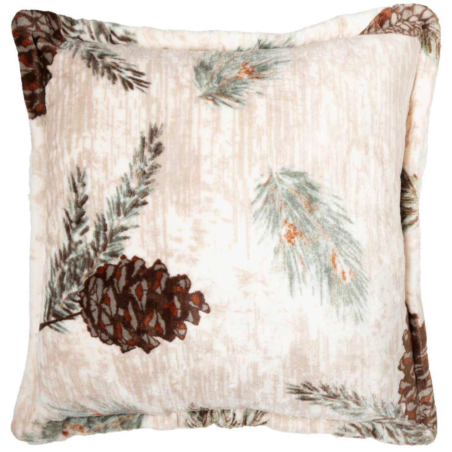 Pinecone Plush Sherpa Pillow