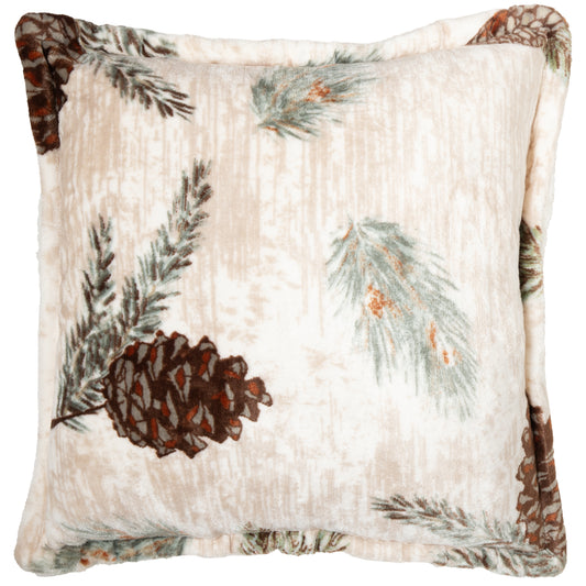 Pinecone Plush Sherpa Pillow