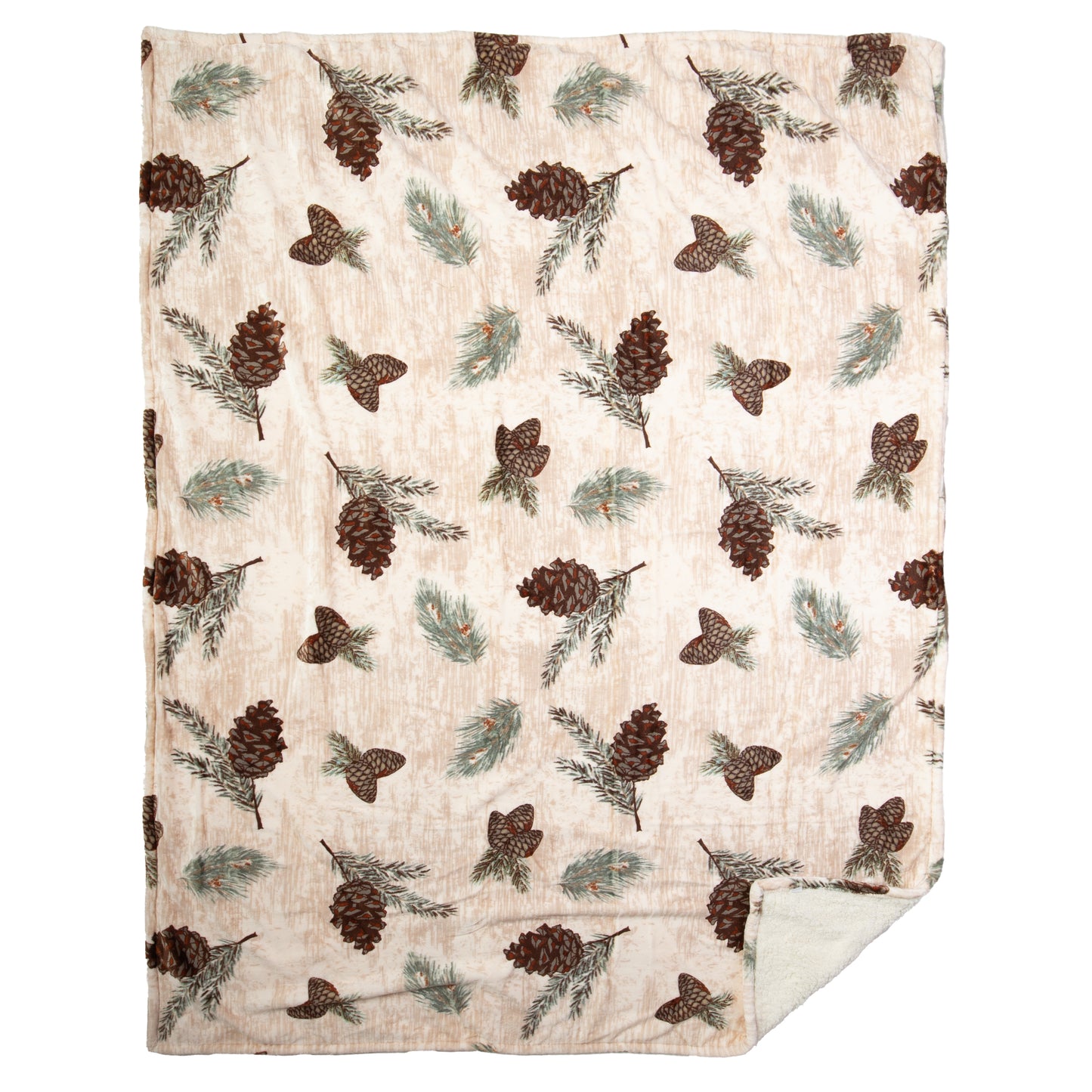 Pinecone Plush Sherpa Throw