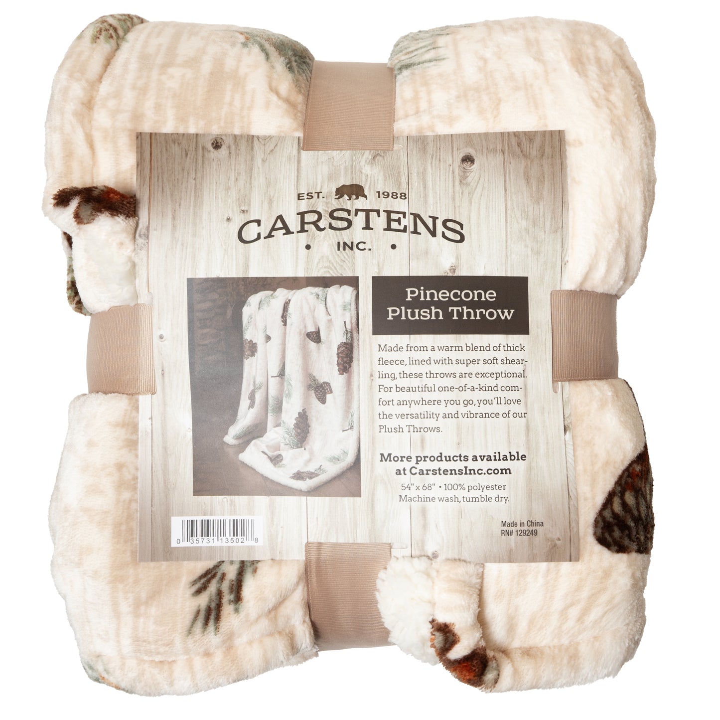 Pinecone Plush Sherpa Throw