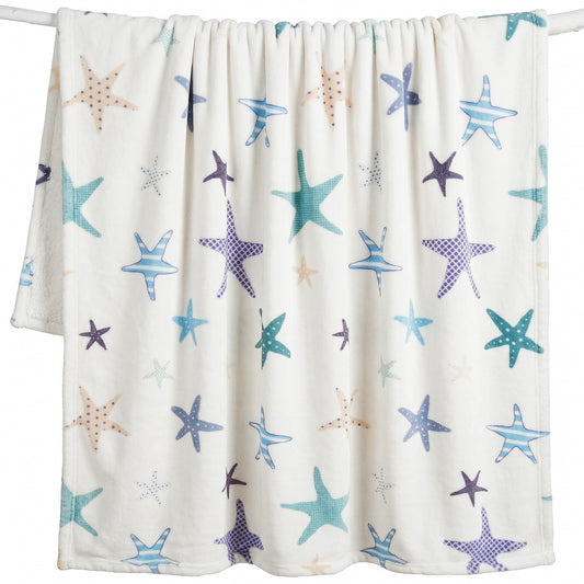 Starfish Plush Sherpa Throw