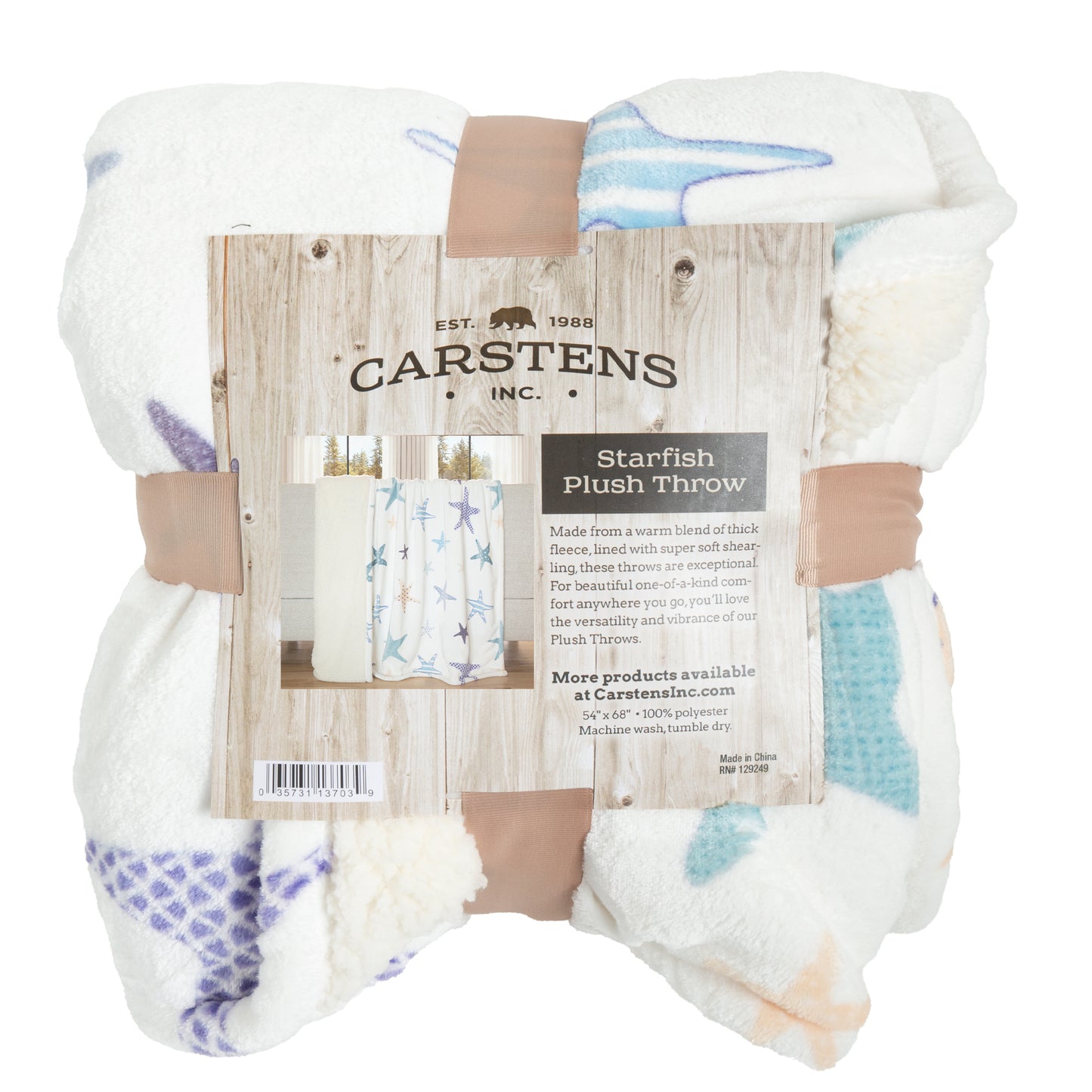 Starfish Plush Sherpa Throw
