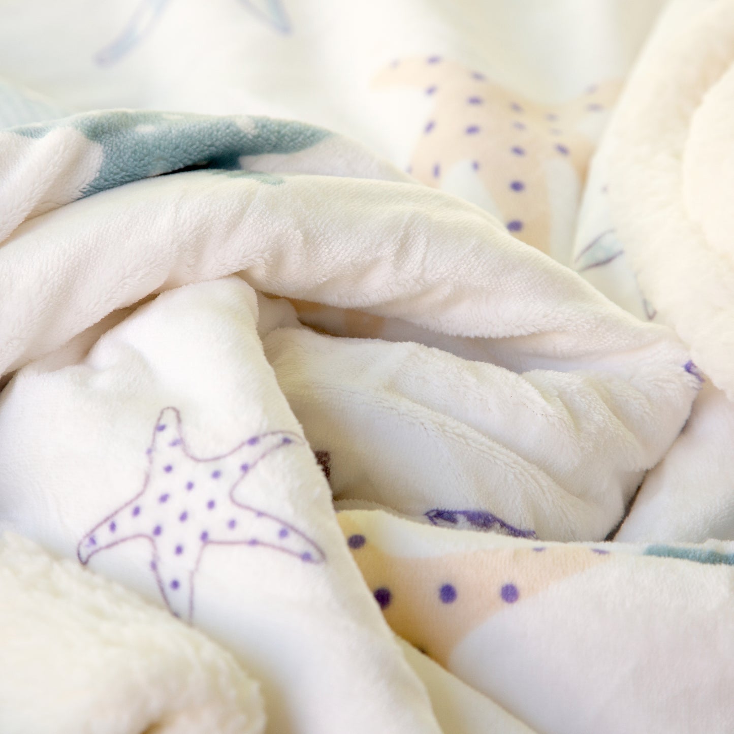 Starfish Plush Sherpa Throw
