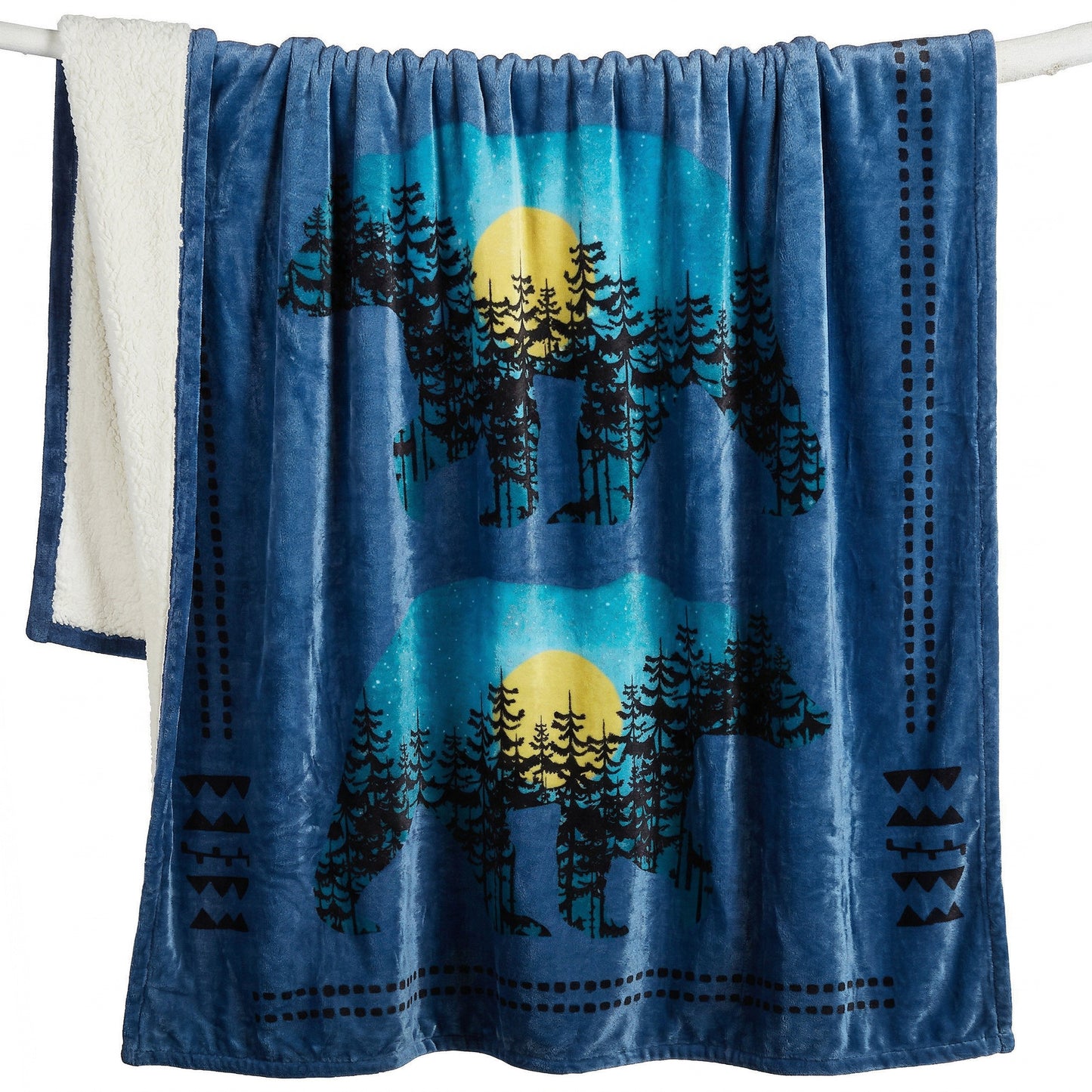 Three Bears Plush Sherpa Throw