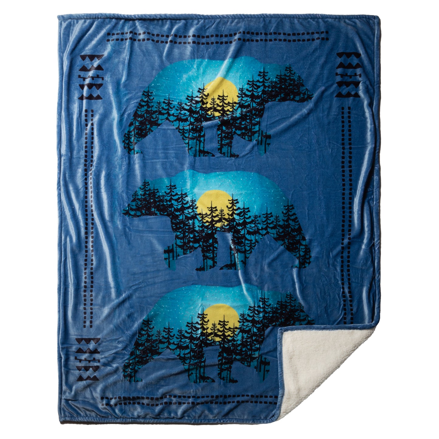 Three Bears Plush Sherpa Throw