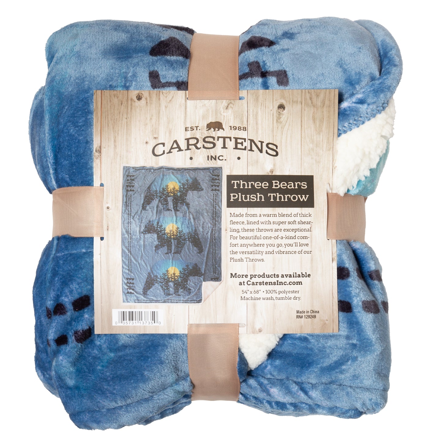 Three Bears Plush Sherpa Throw