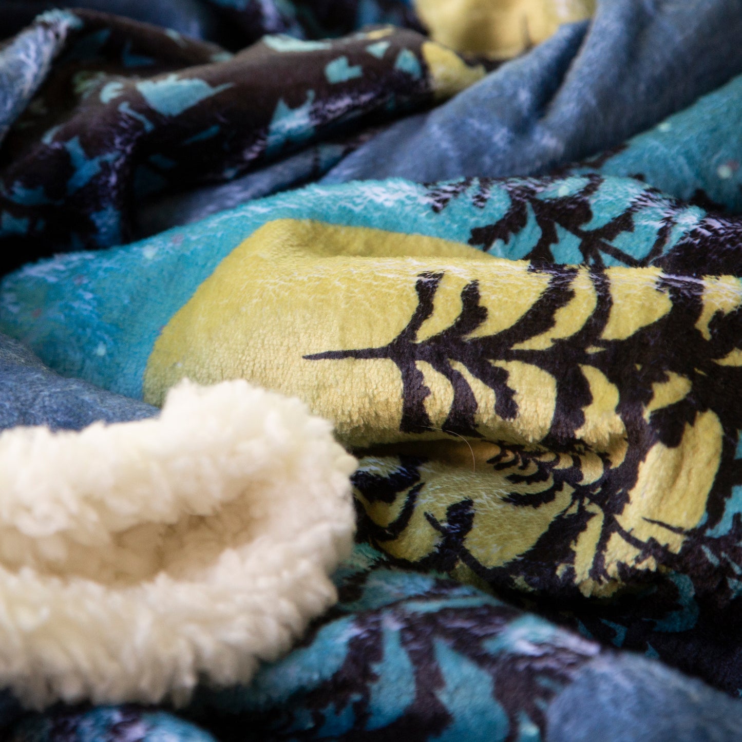 Three Bears Plush Sherpa Throw