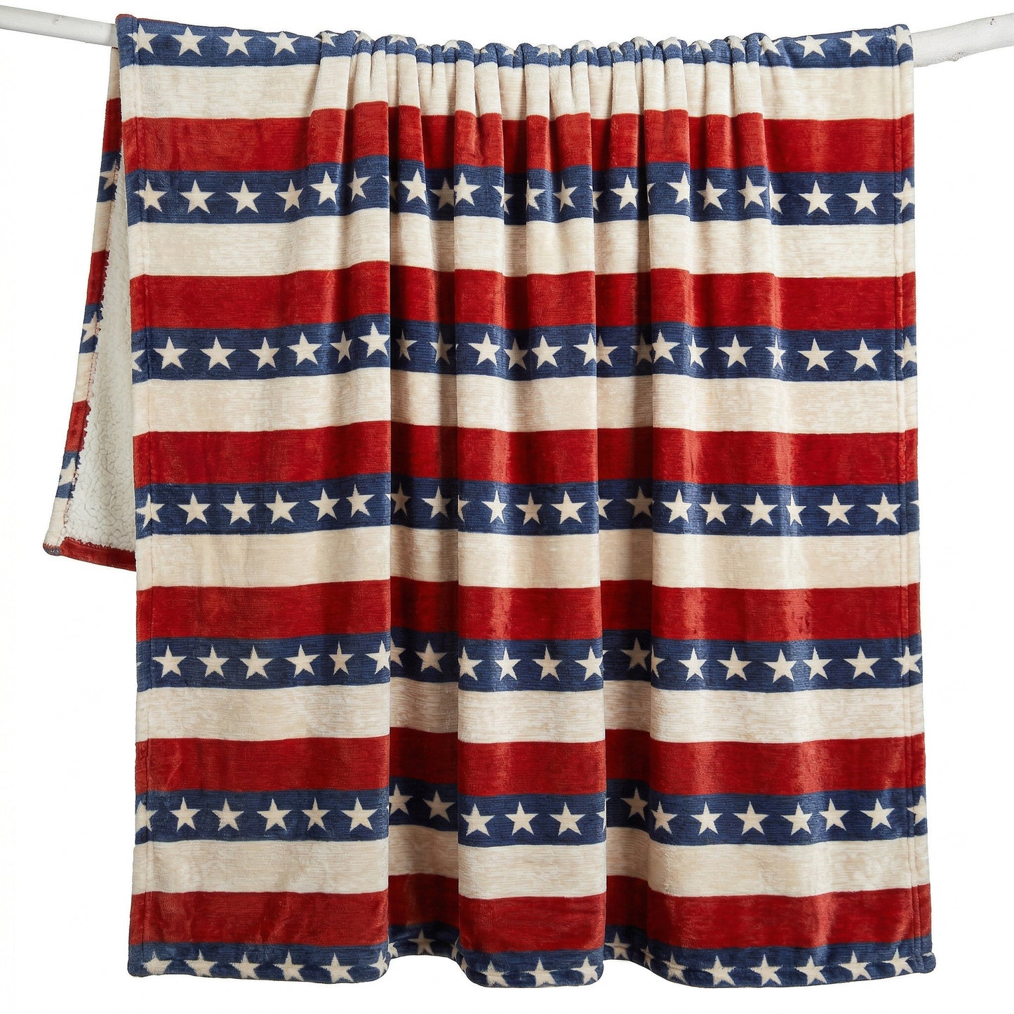 Americana Plush Sherpa Throw